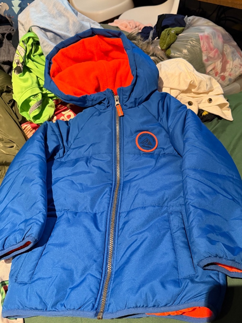 Carters bright blue and orange coat